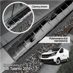 Rear bumper trim for Fiat Talento II (296 | X82) 2016-2021 Black chrome Sta