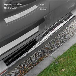 Rear bumper trim for Fiat Talento II (296 | X82) 2016-2021 Black chrome Sta