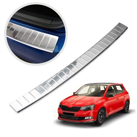 Rear bumper trim for Skoda Fabia Hatchback III (NJ) 5D 2014-2021 | Chrome S