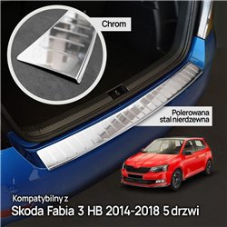 Listwa tylnego zderzaka Skoda Fabia Hatchback III 5D 2014-2021 Ch