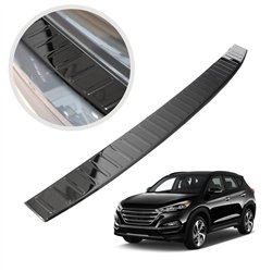 Rear bumper trim for Hyundai Tucson III (TL) PRE-FL 2015-2018 | Black chrom