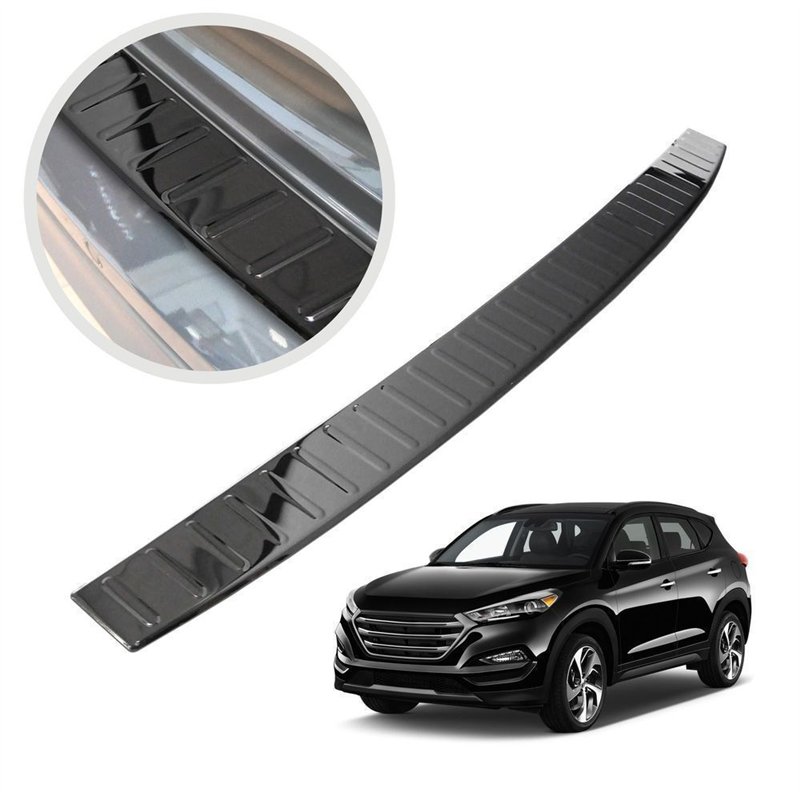 Rear bumper trim for Hyundai Tucson III (TL) PRE-FL 2015-2018 | Black chrom