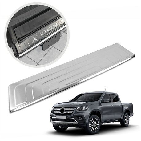 Rear bumper trim for Mercedes X-Class (W470) 4D 2017-2020 | Chrome Stainles