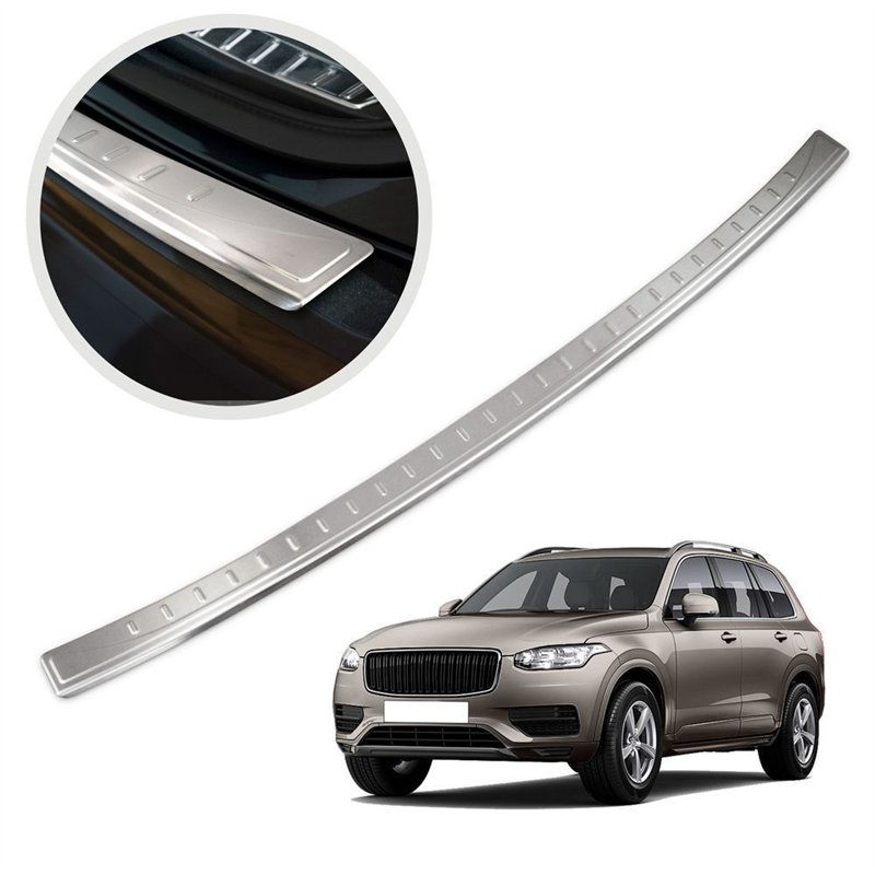Rear bumper trim for Volvo XC90 II (V526 | L) 2015- Silver Stainless steel