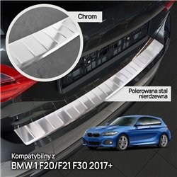 Rear bumper trim for BMW 1 Series Hatchback (F20) 5D 2011-2019 | Chrome Sta
