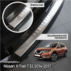 Rear bumper trim for Nissan X-Trail III (T32) PRE-FL 2014-2017 | Silver Sta