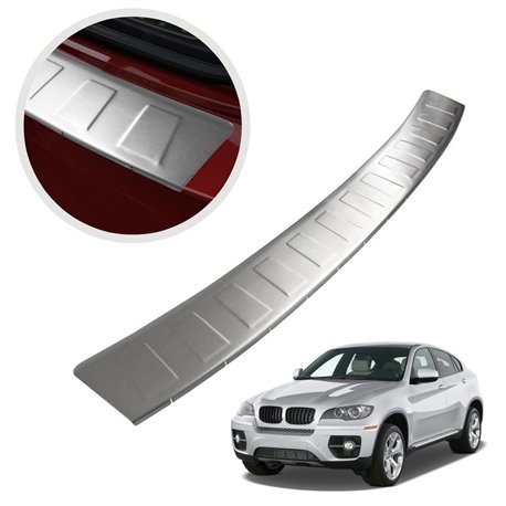Rear bumper trim for BMW X6 Coupe (E71) 2008-2014 | Silver Stainless steel