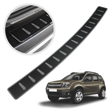 Rear bumper trim for Dacia Duster I (HS) 2010-2017 | Black Stainless steel