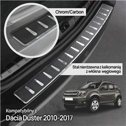 Rear bumper trim for Dacia Duster I (HS) 2010-2017 | Black Stainless steel