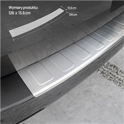 Rear bumper trim for Citroen Jumpy III (V) 2016- | Silver Stainless steel