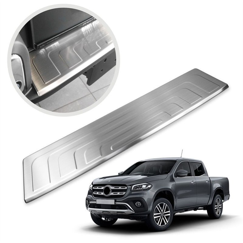 Rear bumper trim for Mercedes X-Class (W470) 4D 2017-2020 | Silver Stainles