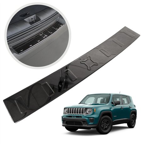 Rear bumper trim for Jeep Renegade I (BU) 2014- | Black chrome Stainless st