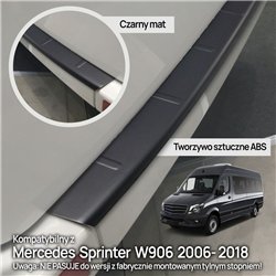 Rear bumper trim for Mercedes Sprinter (W906 | NCV3) 2006-2018 Black ABS