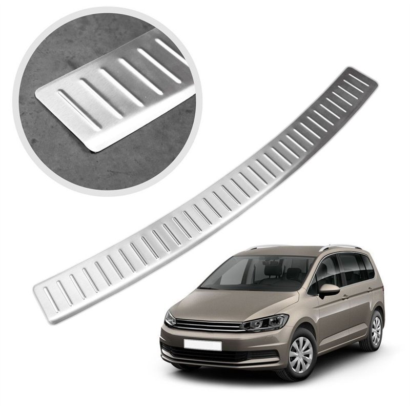 Rear bumper trim for Volkswagen VW Touran I (1T | GP2) FL 2010-2015 Silver