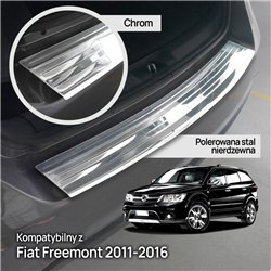 Rear bumper trim for Fiat Freemont I (JC | JC49) 2011-2016 Chrome Stainless