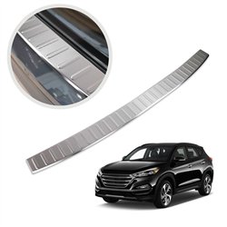 Rear bumper trim for Hyundai Tucson III (TL) PRE-FL 2015-2018 | Silver Stai