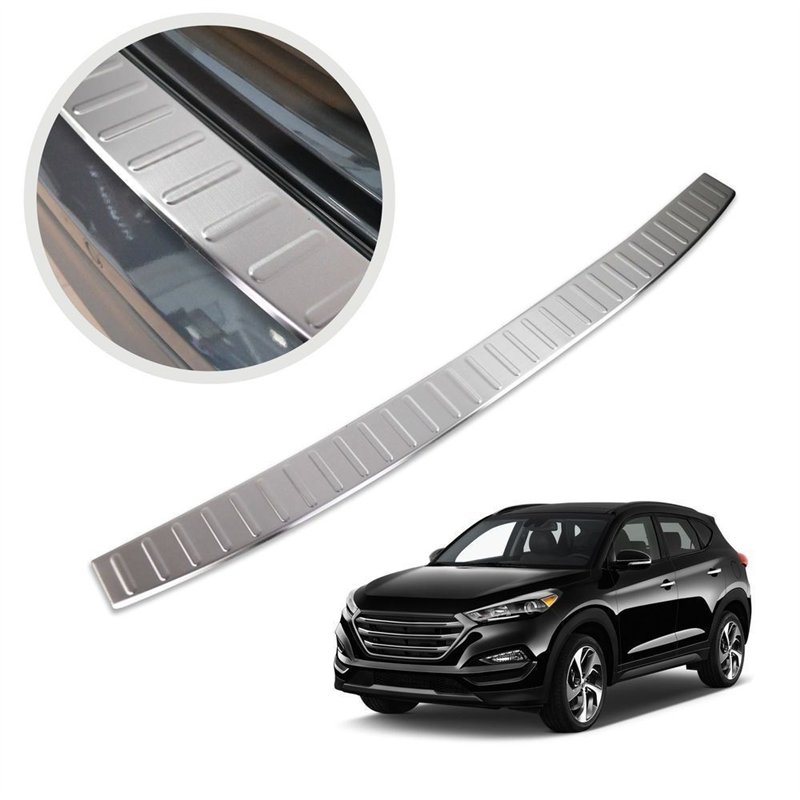 Rear bumper trim for Hyundai Tucson III (TL) PRE-FL 2015-2018 | Silver Stai