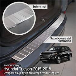 Listwa tylnego zderzaka Hyundai Tucson III PRE-FL 2015-2018 Srebr