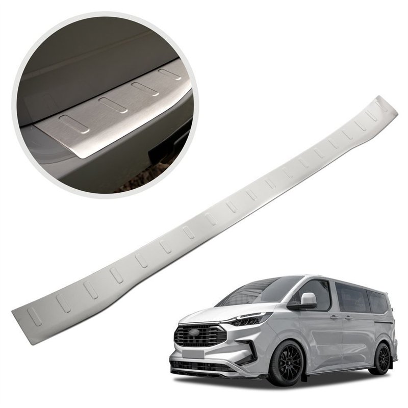 Rear bumper trim for Ford Tourneo Custom II (V710) 2023- | Silver Stainless