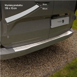 Rear bumper trim for Ford Tourneo Custom II (V710) 2023- | Silver Stainless