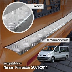 Rear bumper trim for Nissan Primastar I (X83) 2002-2015 | Silver Aluminum