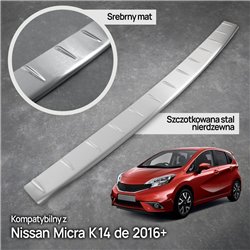 Rear bumper trim for Nissan Micra Hatchback V (K14) 5D 2017-2023 | Silver S