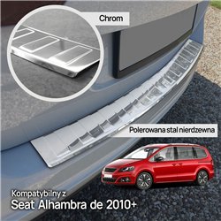 Rear bumper trim for SEAT Alhambra II (7N) 2010-2022 | Chrome Stainless ste