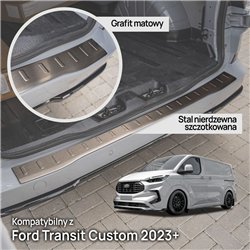 Rear bumper trim for Ford Transit Custom II (V710) 2023- | Black Stainless