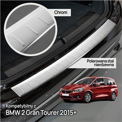 Rear bumper trim for BMW 2 Series Gran Tourer (F46) 2015-2022 | Chrome Stai