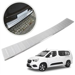 Rear bumper trim for Opel Combo E (K9) 2018- | Chrome Stainless steel