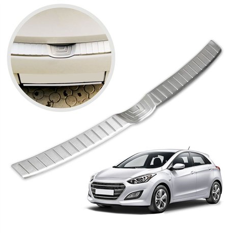 Rear bumper trim for Hyundai i30 Hatchback II (GD/GDH) 5D 2012-2016 | Silve