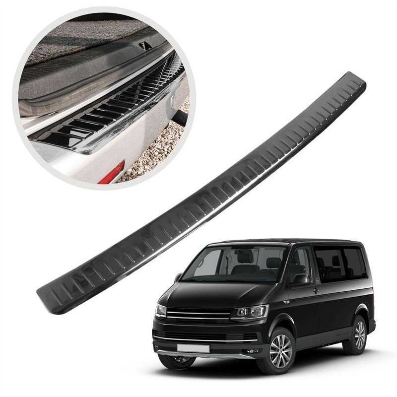 Rear bumper trim for Volkswagen VW Transporter (T6) 2015-2019 | Black chrom