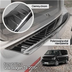 Rear bumper trim for Volkswagen VW Transporter (T6) 2015-2019 | Black chrom