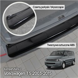 Rear bumper trim for Volkswagen VW Transporter (T5) 2003-2015 | Black ABS