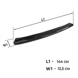 Rear bumper trim for Volkswagen VW Transporter (T5) 2003-2015 | Black ABS