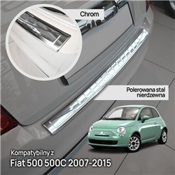 Listwa tylnego zderzaka do Fiat 500 Hatchback I 5D 2007- | Stal