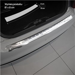 Rear bumper trim for Fiat 500 Hatchback I (312) 5D 2007- | Chrome Stainless