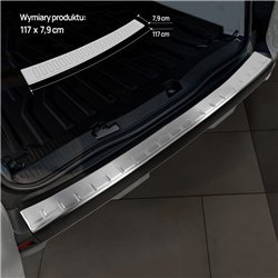 Rear bumper trim for Dacia Dokker I (KE | K9K) 2012-2020 Silver Stainless s