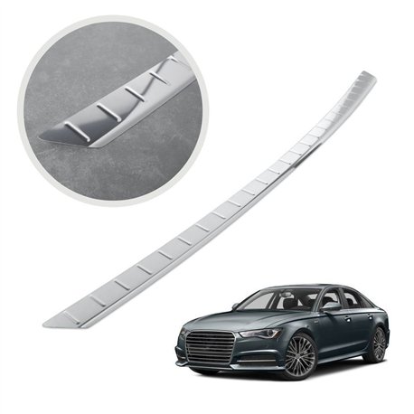 Rear bumper trim for Audi A6 Sedan IV (C7 | 4G) 4D 2011-2018 Chrome Stainle