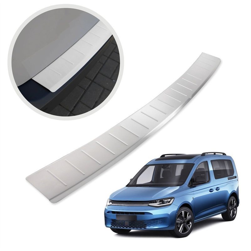 Rear bumper trim for Volkswagen VW Caddy (SB | SK) 2020- Silver Stainless s