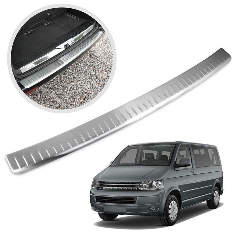 Rear bumper trim for Volkswagen VW Transporter (T5) 2003-2015 | Silver Stai