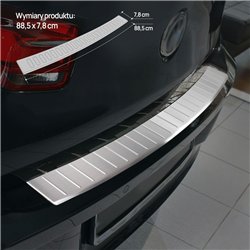 Rear bumper trim for Opel Crossland X I (P17 | P2QO) PRE-FL 2017-2020 Silve