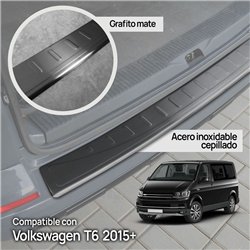 Rear bumper trim for Volkswagen VW Caravelle (T6) 2015-2019 | Black Stainle
