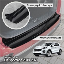 Rear bumper trim for KIA Sportage IV (QL) FL 2018-2021 | Black ABS