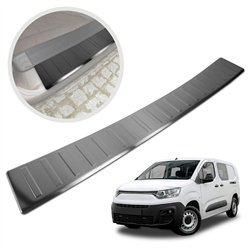 Rear bumper trim for Fiat Doblo III (510/511) 2022- | Black Stainless steel