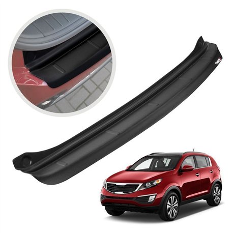 Rear bumper trim for KIA Sportage IV (QL) PRE-FL 2016-2018 | Black ABS