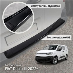 Rear bumper trim for Fiat Doblo III (510/511) 2022- | Black ABS