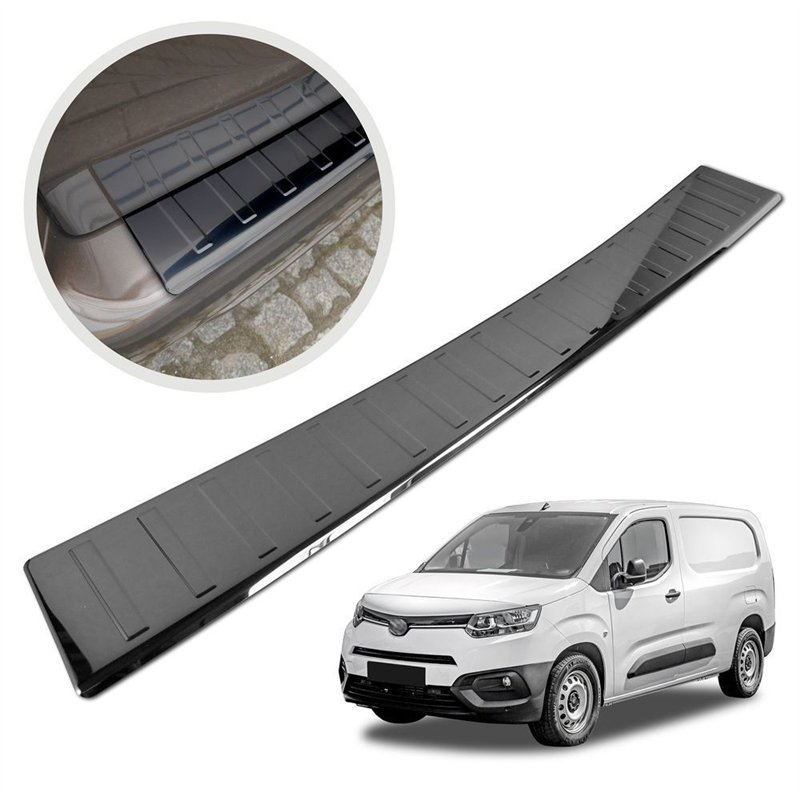 Rear bumper trim for Toyota Proace City I (K9) 2020- | Black chrome Stainle