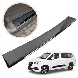 Rear bumper trim for Opel Combo E (K9) 2018- | Black chrome Stainless steel