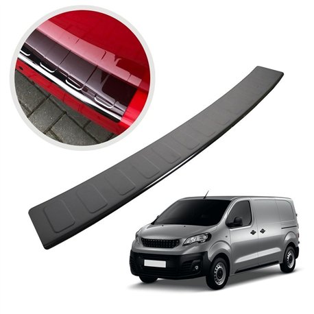 Rear bumper trim for Peugeot Expert III (V) 2016- | Black chrome Stainless